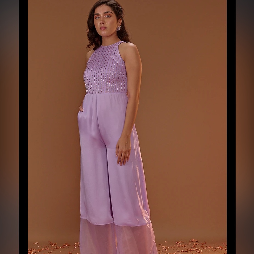 Lilac Beaded Jumpsuit NEW custom 12